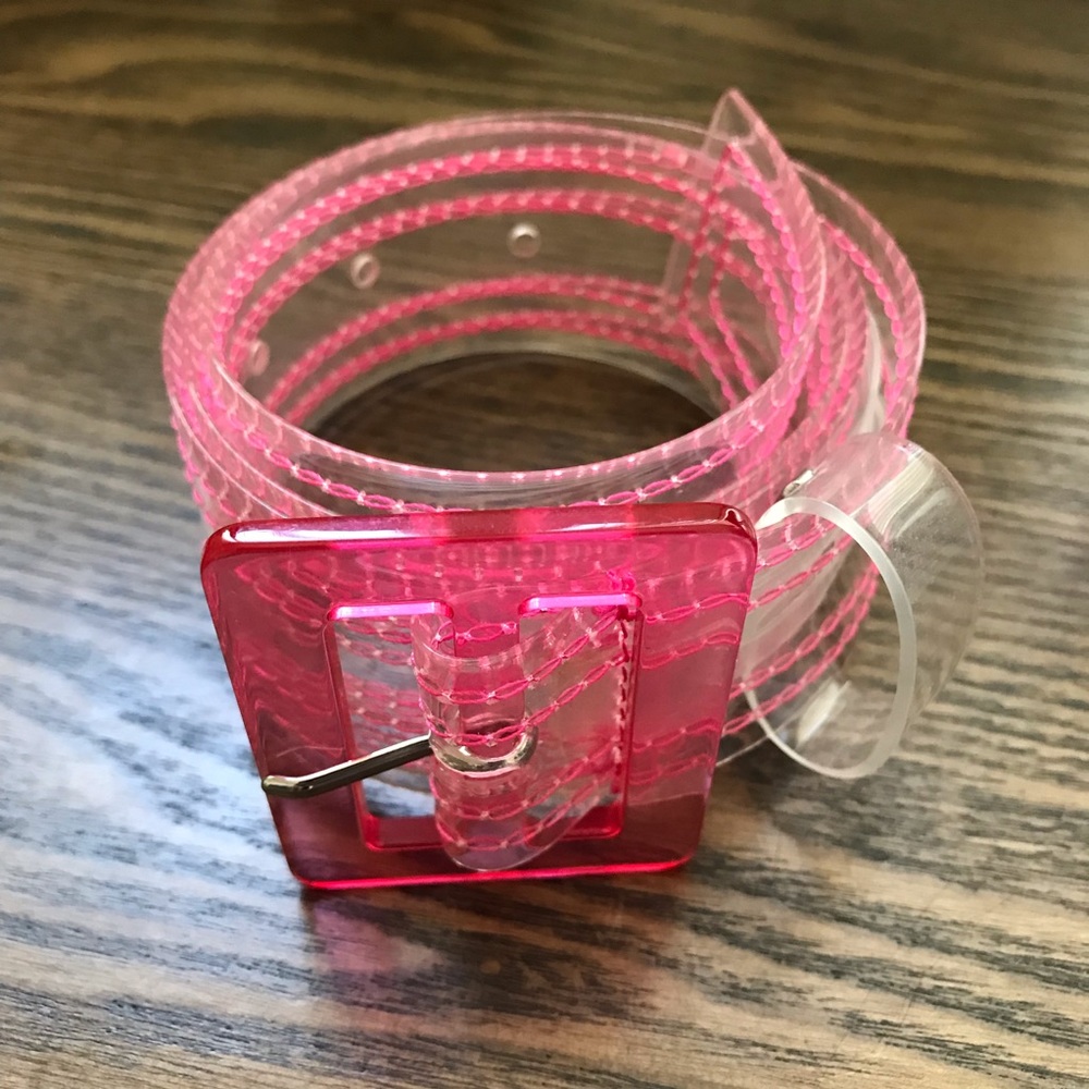 Hot Pink and Clear Belt